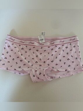 Victorias Secret Pink Cherry Boyshort Panty NWT Large